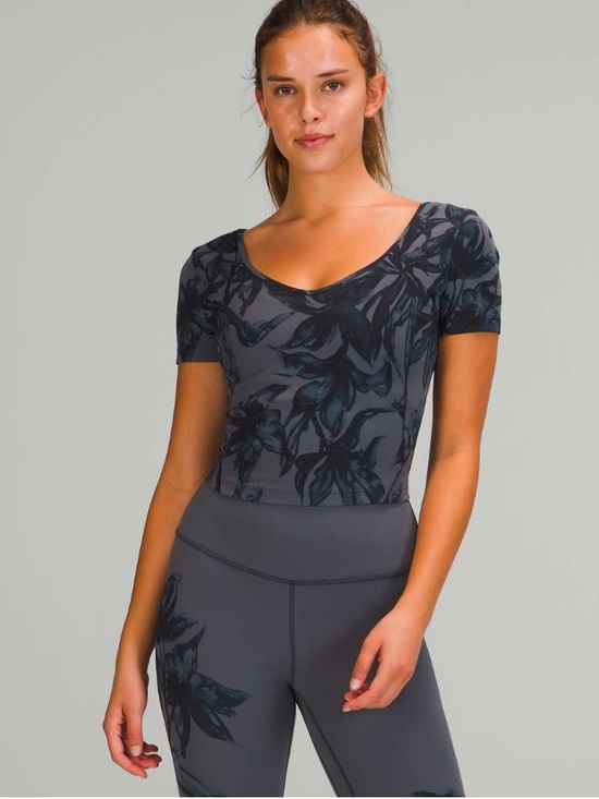 lululemon athletica Tops - Lululemon Align T-shirt
Botanical Bloom Anchor Multi - Grey Black Floral